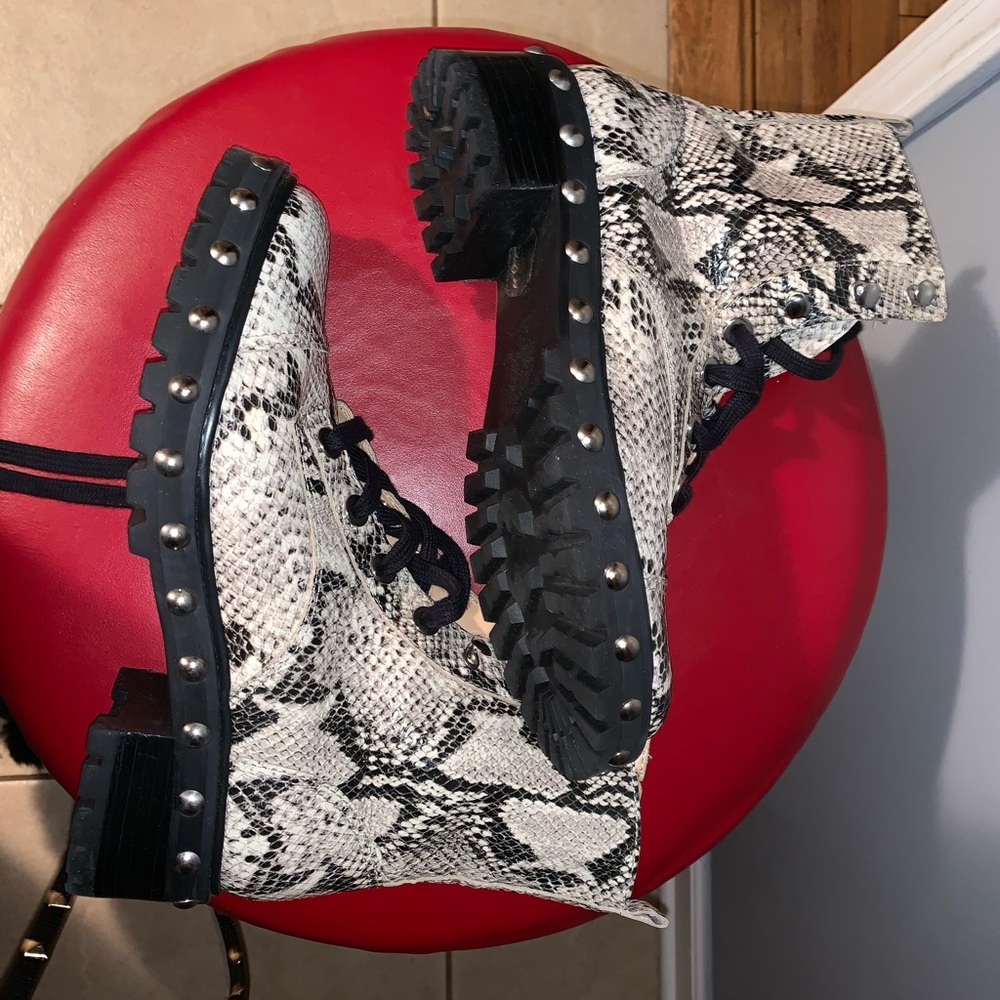 Schutz snake skin boots
